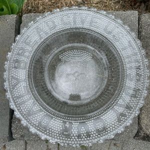 Vintage “Give us this day our daily bread” glass plate